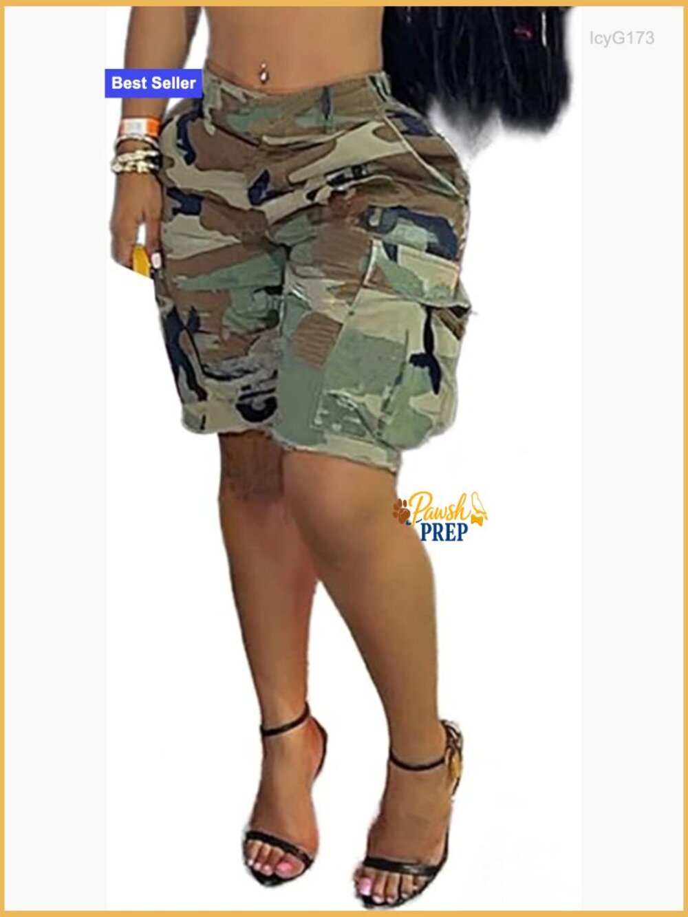 Wide Leg Camo Cargo Shorts Y2K Bermuda Jorts with Pockets Plus Size